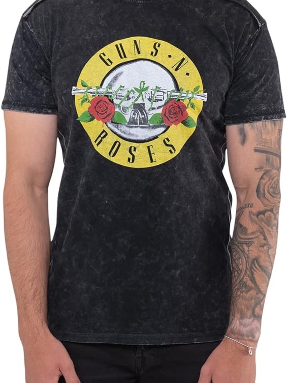 Vintage Guns N Roses Charcoal distressed Graphic Band Tee